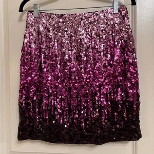 Pink Ombré Sequin Skirt